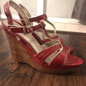 White House black market red wedges